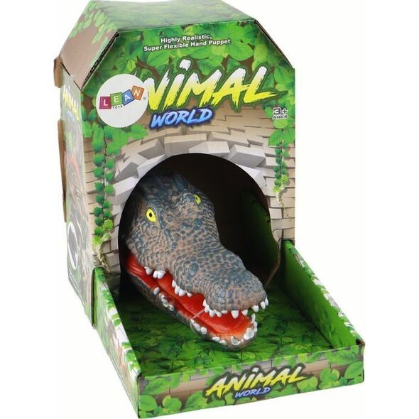 LeanToys Pacynka na Rękę Krokodyl Zwierzątko Szary 13674827 5905515356800