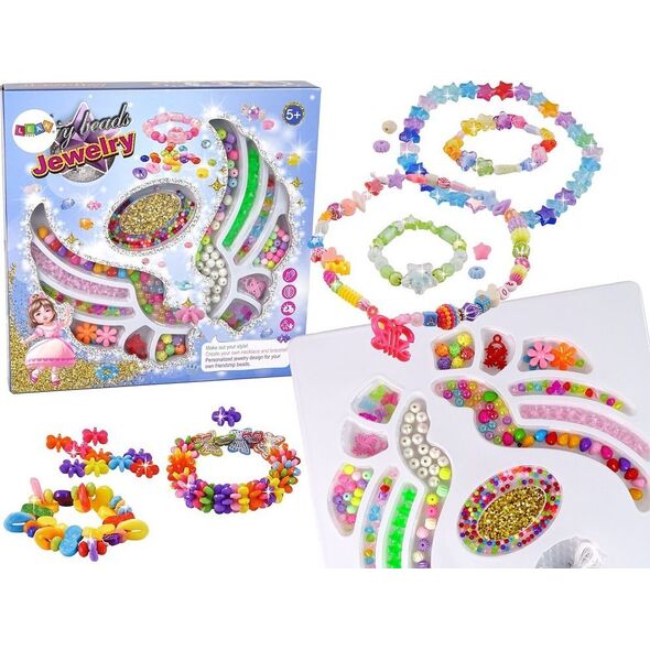 LeanToys Zestaw Do Robienia Biżuterii Koraliki Wisiorki 13674829 5905515356282