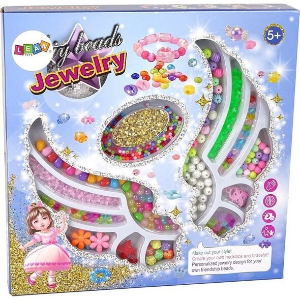 LeanToys Zestaw Do Robienia Biżuterii Koraliki Wisiorki 13674829 5905515356282