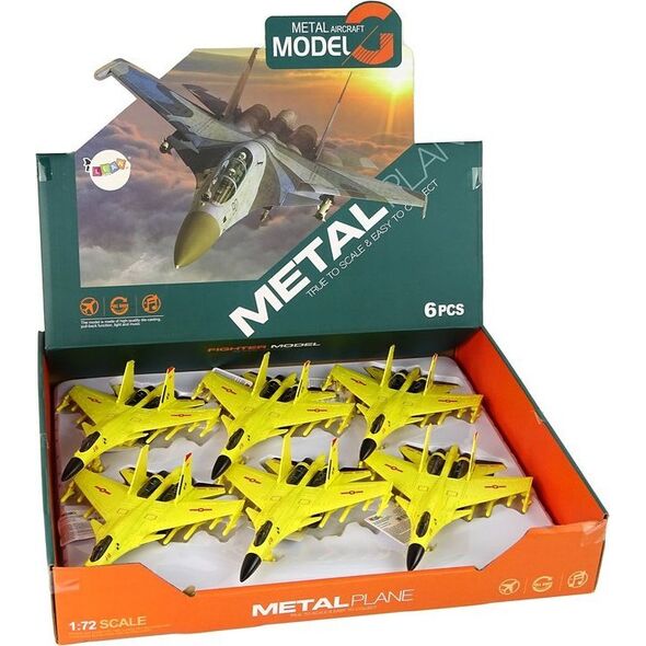LeanToys Samolot Myśliwski Napęd Frykcyjny 1:72 Żółty 13674864 5905515357890