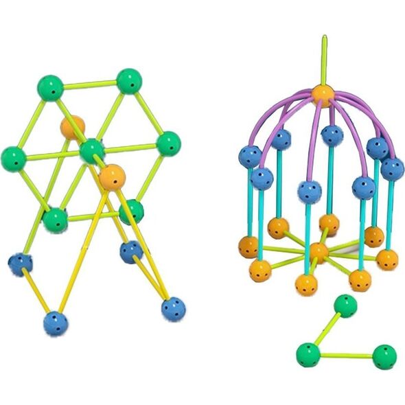 LeanToys Zestaw Klocków 3D Konstrukcyjne Geometric 142el. 13674969 5905679070727