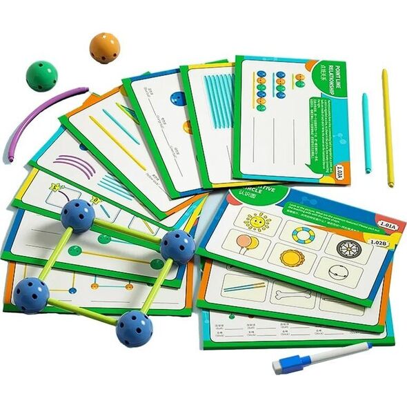 LeanToys Zestaw Klocków 3D Konstrukcyjne Geometric 142el. 13674969 5905679070727