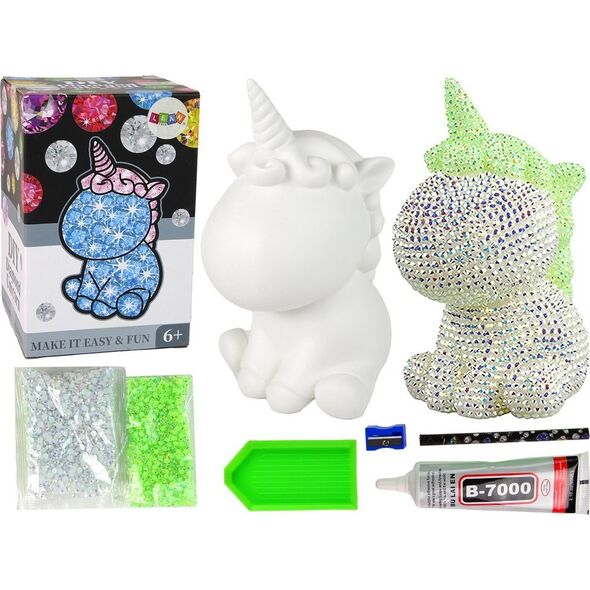 LeanToys Zestaw Jednorożec DIY Diamenty Kryształki Zielony 13675007 5905679071656