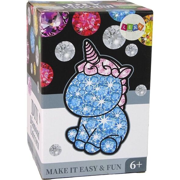 LeanToys Zestaw Jednorożec DIY Diamenty Kryształki Zielony 13675007 5905679071656