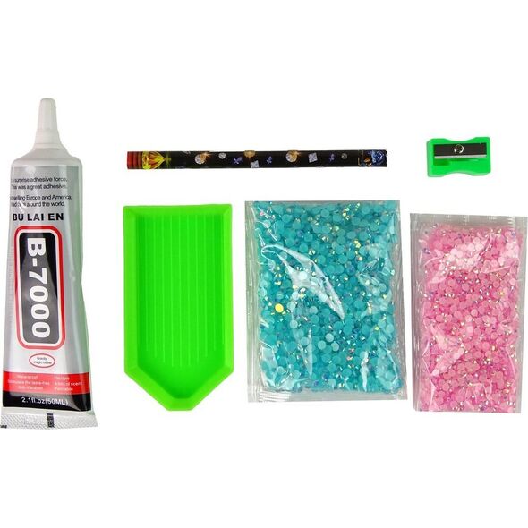 LeanToys Zestaw Jednorożec DIY Diamenty Kryształki Błękitny 13675008 5905679071632