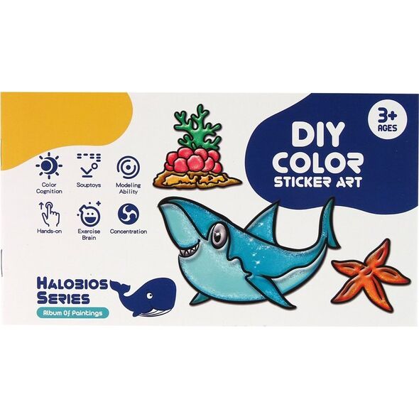 LeanToys Naklejki Na Okno Meble Zwierzęta Morskie Żółw DIY 8 Kolorów Brokat 13675025 5905679072356