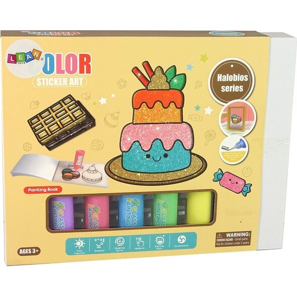 LeanToys Naklejki Na Okno Meble Słodkości DIY 8 Kolorów Brokat 13675027 5905679072363