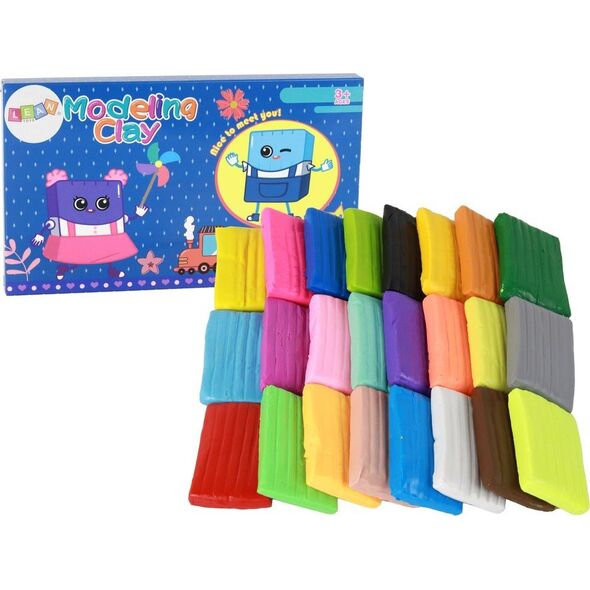 LeanToys Zestaw Kreatywny Masa Plastyczna Modelina 24 Kolory Mix 13675208 5905679077917