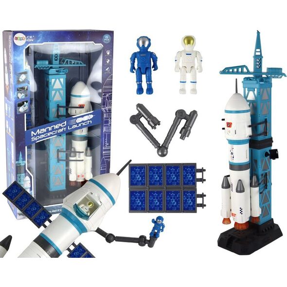 LeanToys Zabawka Misja Kosmiczna Rakieta Astronauci Wyrzutnia 15 Elementów 13675390 5905884450772