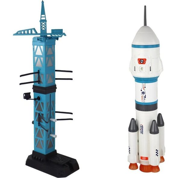 LeanToys Zabawka Misja Kosmiczna Rakieta Astronauci Wyrzutnia 15 Elementów 13675390 5905884450772