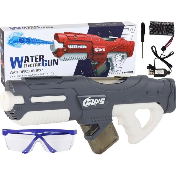 LeanToys Duży Pistolet Na Wodę Szary 750ml Okulary 13675652 5905884459928
