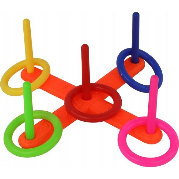LeanToys Gra Zręcznościowa Rzut Do Celu Kolorowe Obręcze 13675750 5905991002871