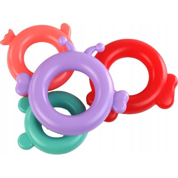 LeanToys Piramidka Jednorożec Układanka 8 Kółek Kolorowa 29cm x 14cm x 14cm 13675791 5905991003908