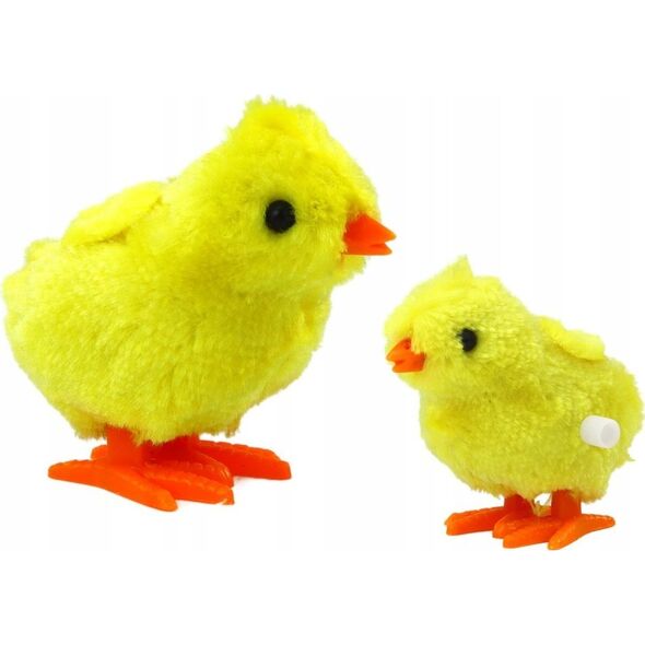 LeanToys Skaczący Kurczak Zabawka Nakręcany Pluszowy Żółty 13675836 5905991004530