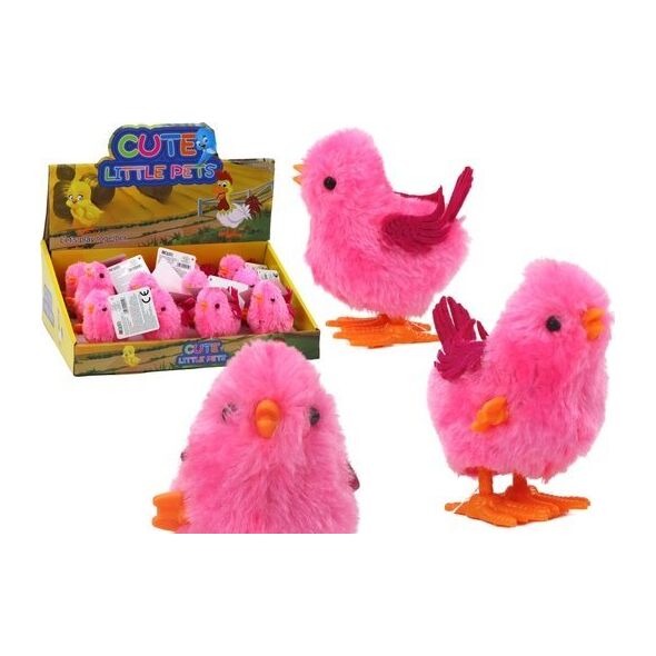 LeanToys Skaczący Kurczak Zabawka Nakręcana Figurka Różowy 13675841 5905991004547