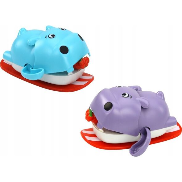 LeanToys Zabawka Do Kąpieli Nakręcana Pływający Hipopotam Na Desce 13675905 5905991005551