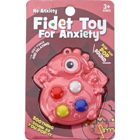 LeanToys Pop It Dinozaur Antystresowy Sensoryczny Różowy Kieszonkowy 13675940 5905991006107