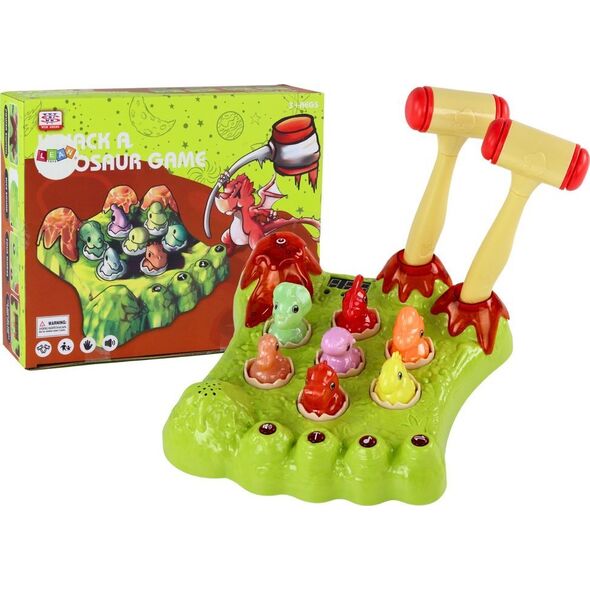 LeanToys Gra Wack-A-Mole Dinozaury Plansza Młotki Zielona Światła Dźwięki 13675951 5905991006268