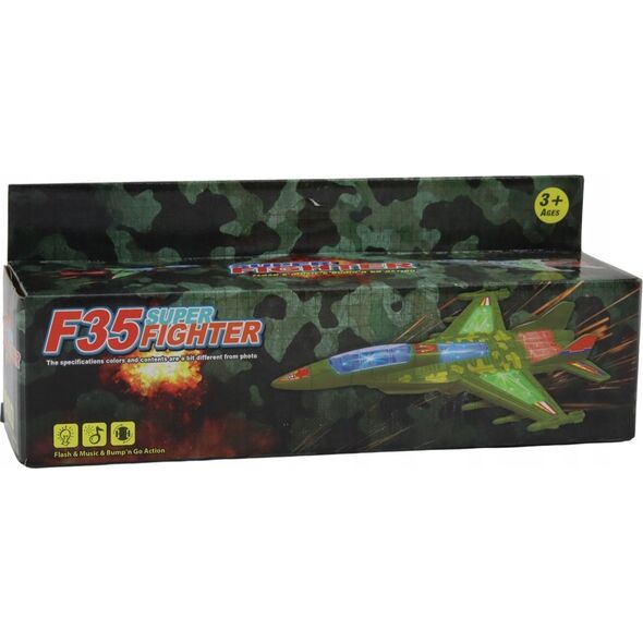 LeanToys Myśliwiec Militarny F35 Jeżdżący Światła Dźwięki Czarny 13676007 5905991007098