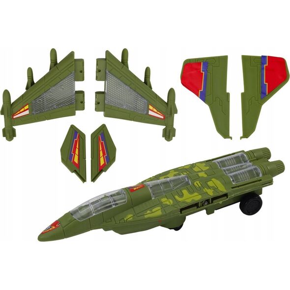 LeanToys Myśliwiec Militarny F35 Jeżdżący Światła Dźwięki Zielony 13676008 5905991007074