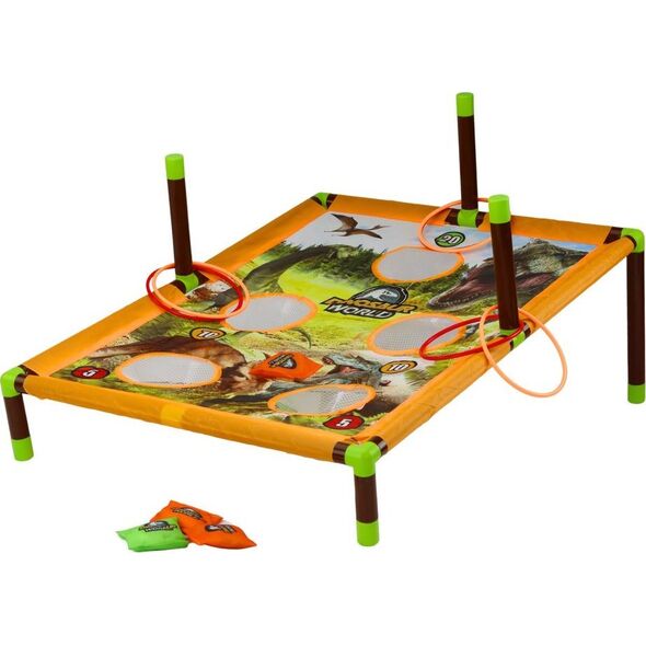 LeanToys Gra Zręcznościowa Rzut Woreczkiem Obręczą 2w1 Plansza Dinozaury 13676022 5905991007357