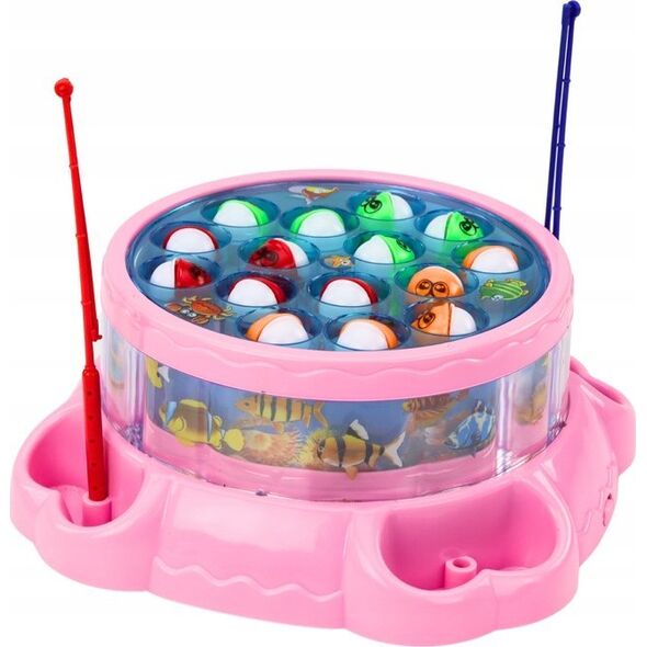 LeanToys Gra Łowienie Rybek Wędki Światła Dźwięki Różowa 13676140 5905991009603