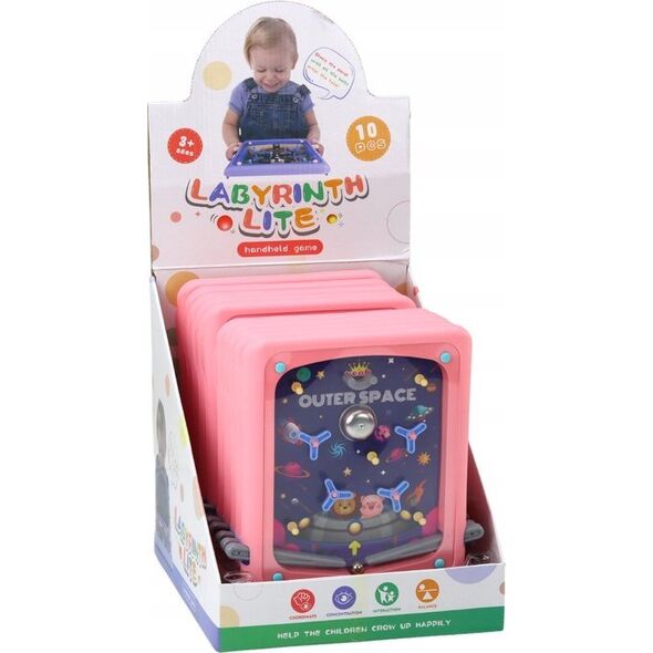 LeanToys Kosmiczna Gra Zręcznościowa Flipper Plansza Różowa 13676145 5905991009672