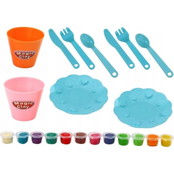 LeanToys Zestaw Ciastolina Masa Plastyczna Maszynka DIY Akcesoria 36 ele. 13676165 5905991009900