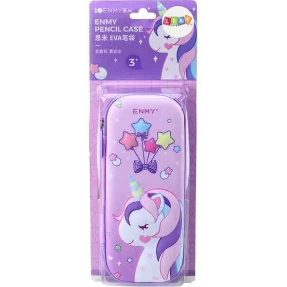 Piórnik LeanToys Piórnik Z Jednorożcem Rozkładany 3D Fioletowy 23x10x5 cm 13676175 5905991010388