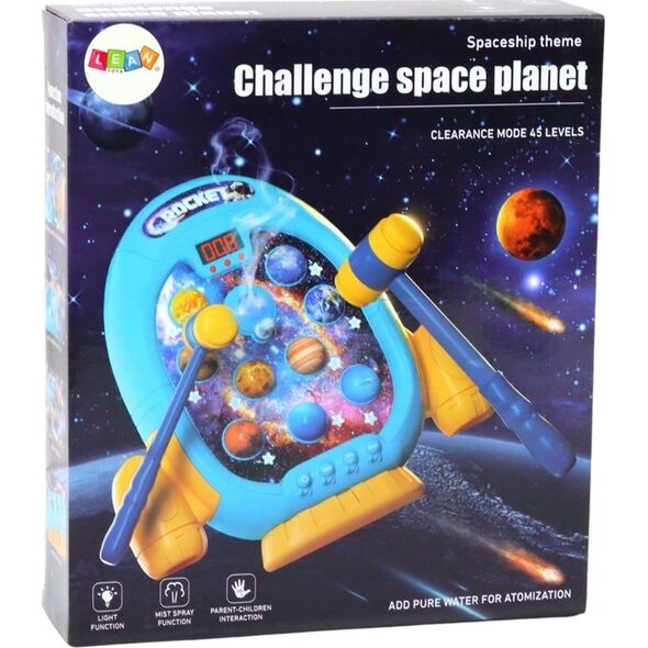 LeanToys Gra Zręcznościowa Wac A Mole Planety Rakieta 6 Trybów Światła Dźwięki Dym 13676196 5905991010845