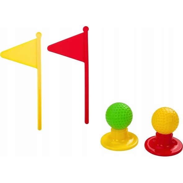 LeanToys Zestaw Do Mini-Golfa Wózek na Kółkach 4 Kije Piłeczki 13676212 5905991011057