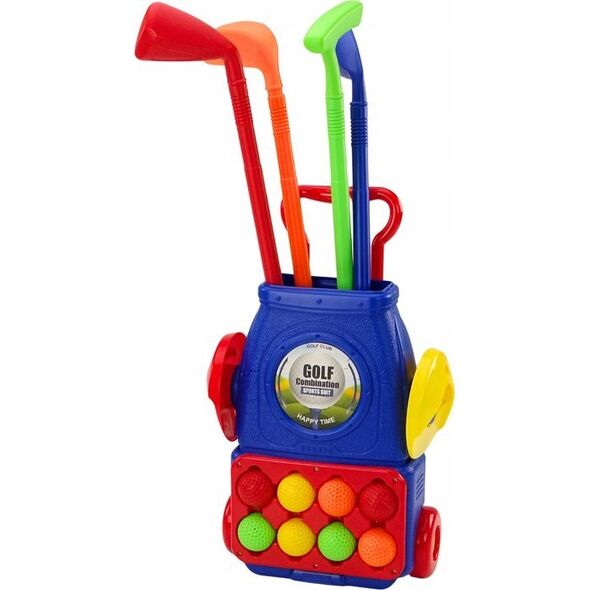 LeanToys Zestaw Do Mini-Golfa Wózek na Kółkach 4 Kije Piłeczki 13676212 5905991011057