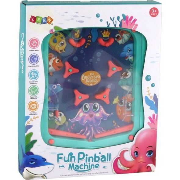 LeanToys Gra Zręcznościowa Mini Pinball Gra z Kulką Zielona 13676240 5905991013914