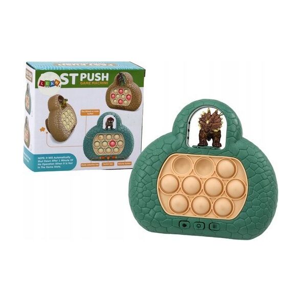LeanToys Gra Zręcznościowa Pop It Dinozaur Konsola 4 Tryby Gry Zielona 13676249 5905991013204
