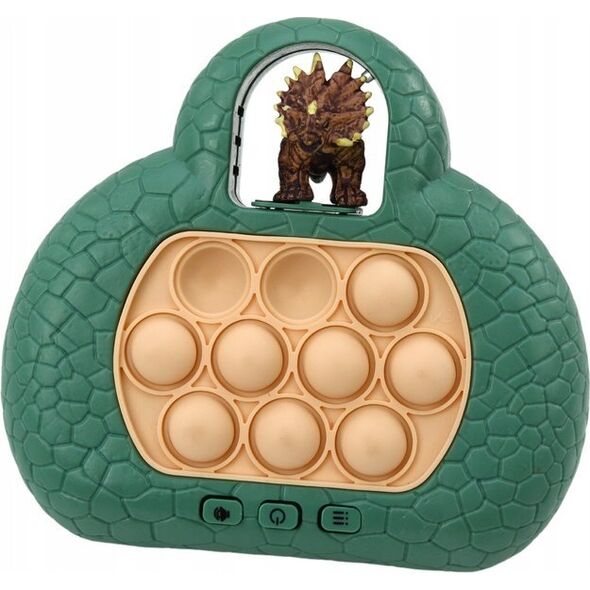 LeanToys Gra Zręcznościowa Pop It Dinozaur Konsola 4 Tryby Gry Zielona 13676249 5905991013204