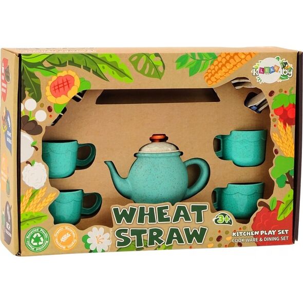 LeanToys Zestaw Naczyń Filiżanki Talerzyki Sztućce Imbryk 22 El 13676314 5905991015116