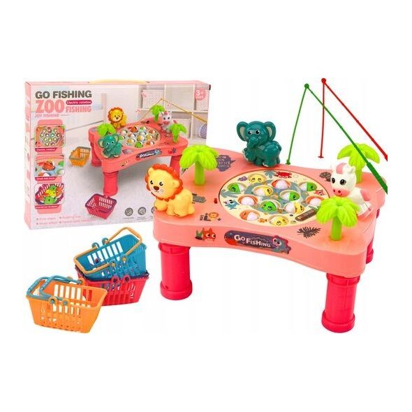 LeanToys Gra Zręcznościowa Łowienie Rybek Stoliczek Różowy 13676382 5905991015796