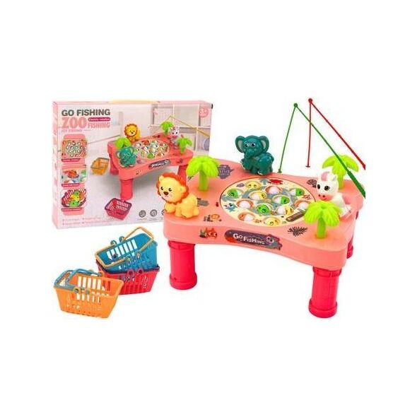 LeanToys Gra Zręcznościowa Łowienie Rybek Stoliczek Różowy 13676382 5905991015796