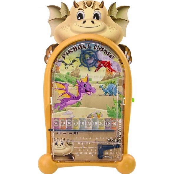 LeanToys Gra Zręcznościowa Pinball Dinozaury Smok Stojak Beżowy 13676392 5905991016014