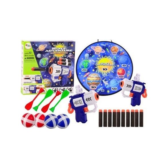 LeanToys Gra Zręcznościowa Tarcza Pistolety Strzałki Kulki Kosmos 13676664 5905991019961