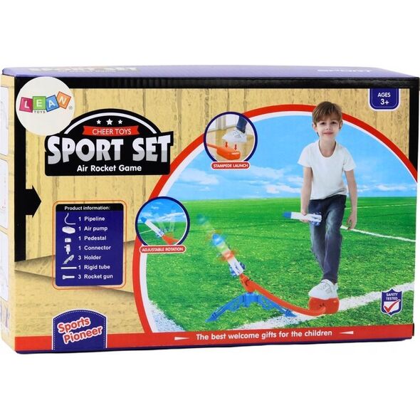 LeanToys Wyrzutnia Rakiet Piankowych Pompka 3 Sztuki Żółty 13676850 5905991022480
