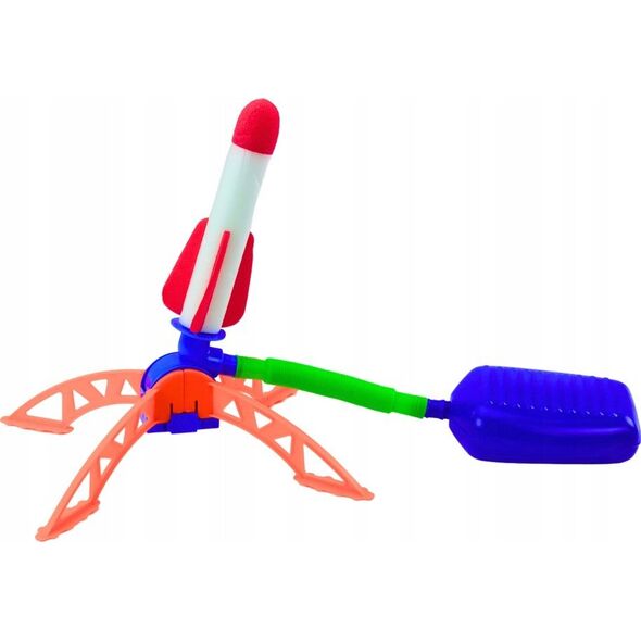 LeanToys Wyrzutnia Rakiet Piankowych Pompka Zestaw Niebieski Ogrodowy 13676925 5905991023722