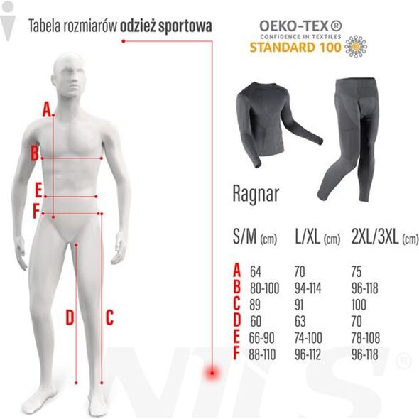 Nils Extreme BTK0060 KOSZULKA TERMOAKTYWNA SZARA MĘSKA S/M RAGNAR NILS 13677667 5907695557923
