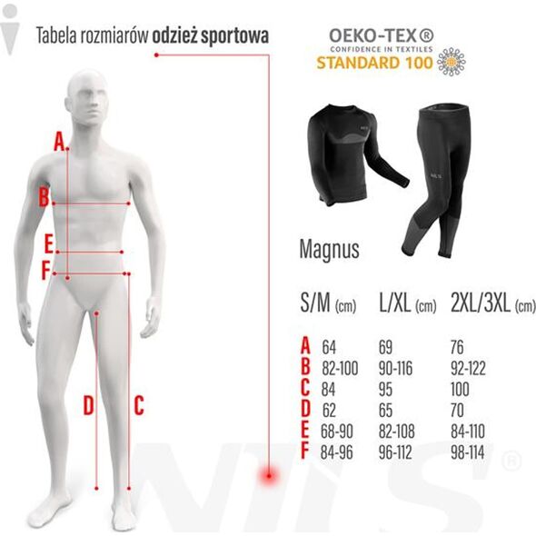 Nils Extreme BTS0464 SPODNIE TERMOAKTYWNE CZARNE MĘSKIE L/XL MAGNUS NILS 13677669 5907695558043