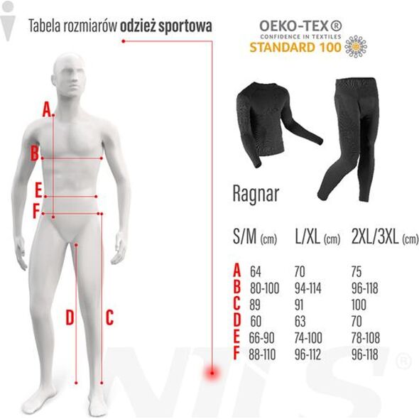 Nils Extreme BTS0060 SPODNIE TERMOAKTYWNE CZARNE MĘSKIE 2XL/3XL RAGNAR NILS 13677675 5907695557985