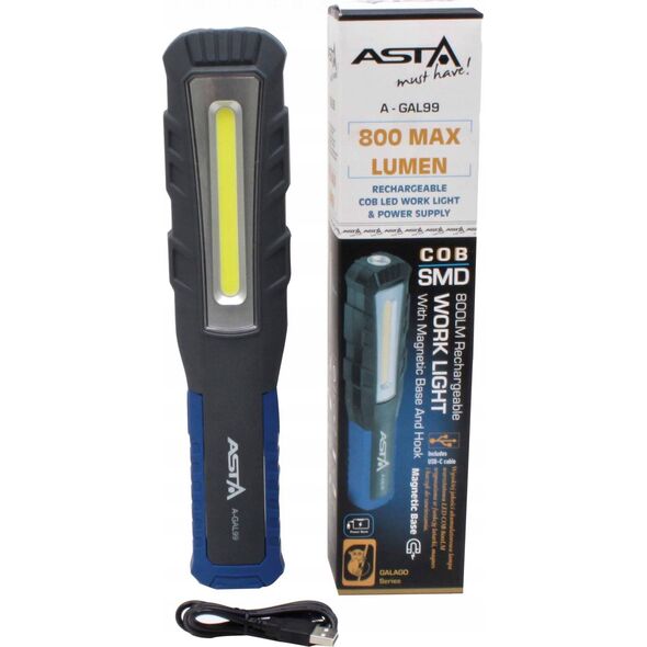 Asta ASTA LAMPA AKUMULATOROWA LED COB Z MAGNESEM 800LM 13683505 5905178772849