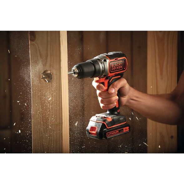 Wiertarko-wkrętarka Black+Decker BLACK+DECKER WKRĘTARKA 18V BL186KB 52Nm 2x2,0Ah BL 13683751 5035048663134