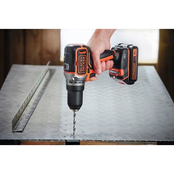 Wiertarko-wkrętarka Black+Decker BLACK+DECKER WKRĘTARKA 18V BL186KB 52Nm 2x2,0Ah BL 13683751 5035048663134