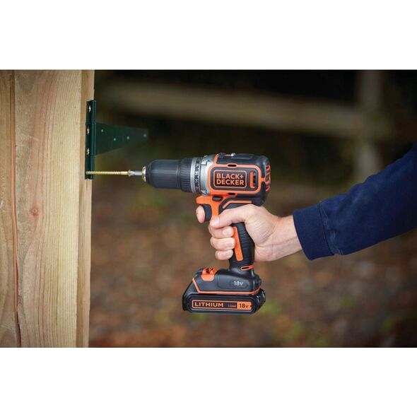 Wiertarko-wkrętarka Black+Decker BLACK+DECKER WKRĘTARKA 18V BL186KB 52Nm 2x2,0Ah BL 13683751 5035048663134