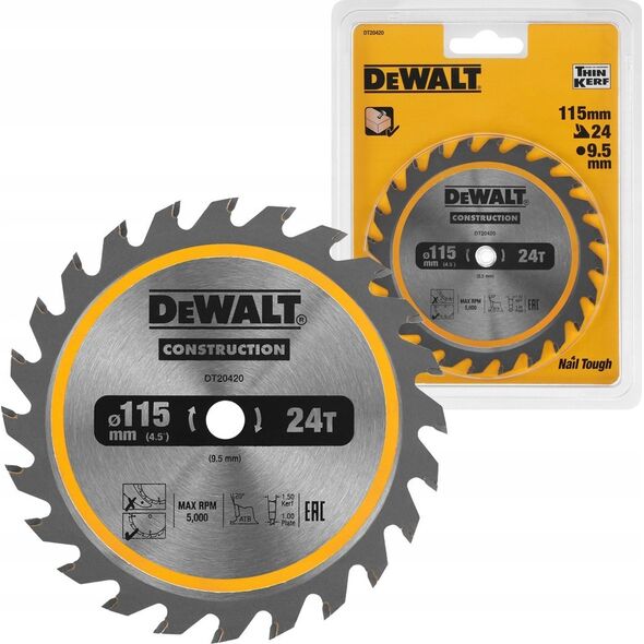 Dewalt DEWALT PIŁA TARCZ.115x25z ATB DREWNO Z GWOŹDZIAMI DO DCS571 13683766 5054905255992